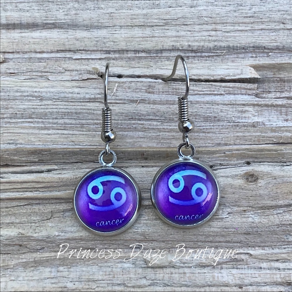 Cancer ♋️ Zodiac Sign Dangle Earrings